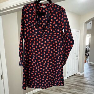 Gap Polka Dot Long Sleeve Mini Dress S